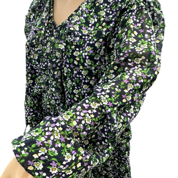 Influence Chiffon Floral Dress Womens US Sz 8 Garden Fairy Flowy Mini Sheer New - Picture 6 of 12